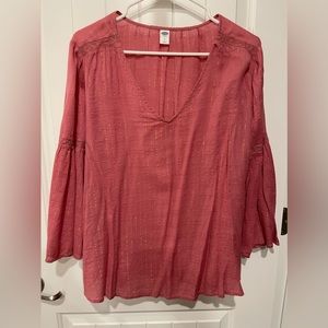 Blouse with gold accents